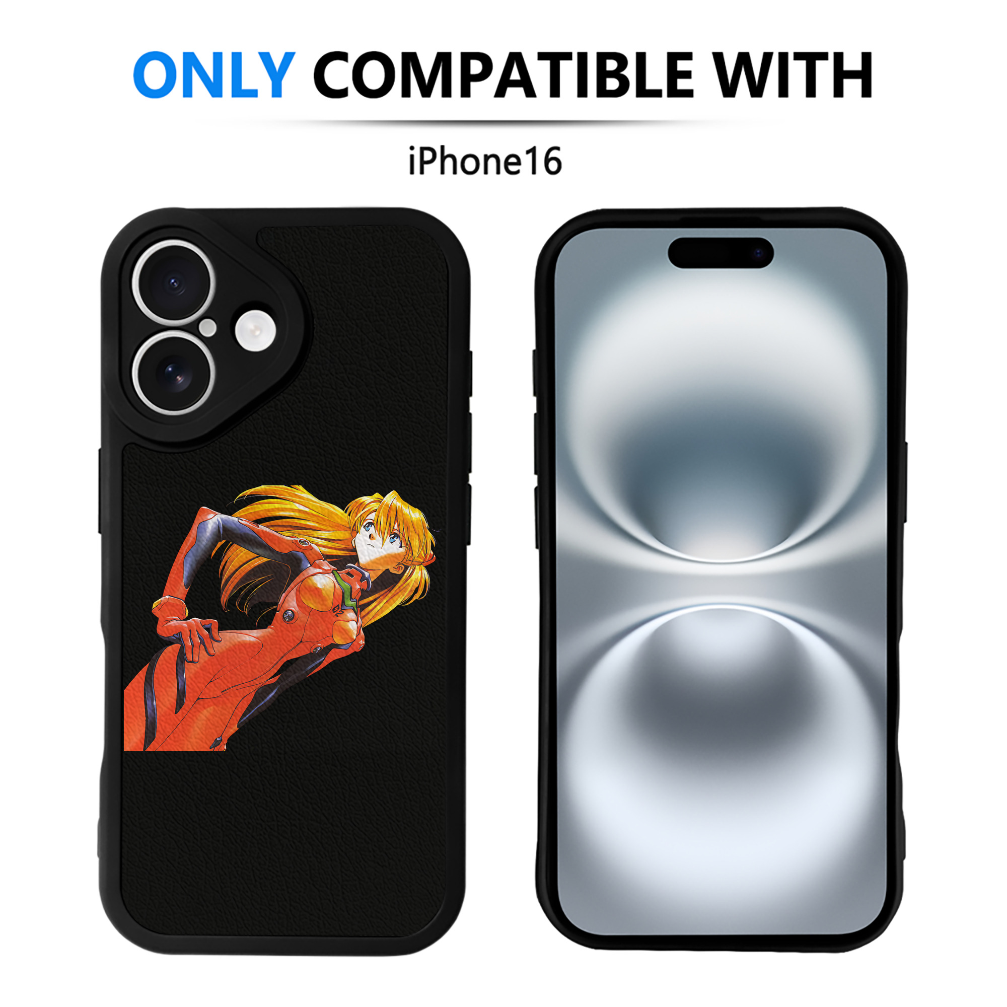 （画像用） EVA 新世紀エヴァンゲリオン 【iPhone 16シリーズ対応】シリコンスマホケース（レザー調） 材質：シリコン